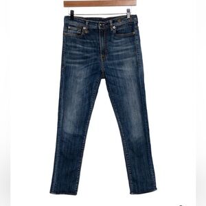 R13 mid rise skinny cropped jean